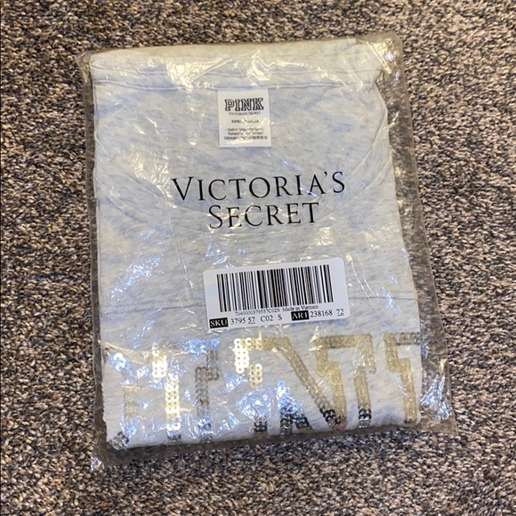 PINK (VS) GRAY BLING TEE - Picture 3 of 3